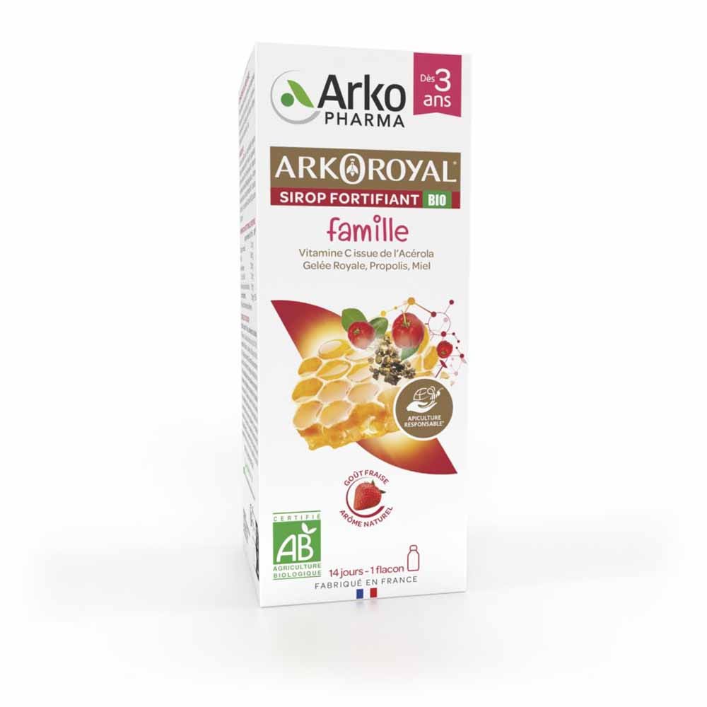Arkopharma Arkoroyal Sirop Fortifiant Bio Junior Gelée Royale, Propolis 140ml