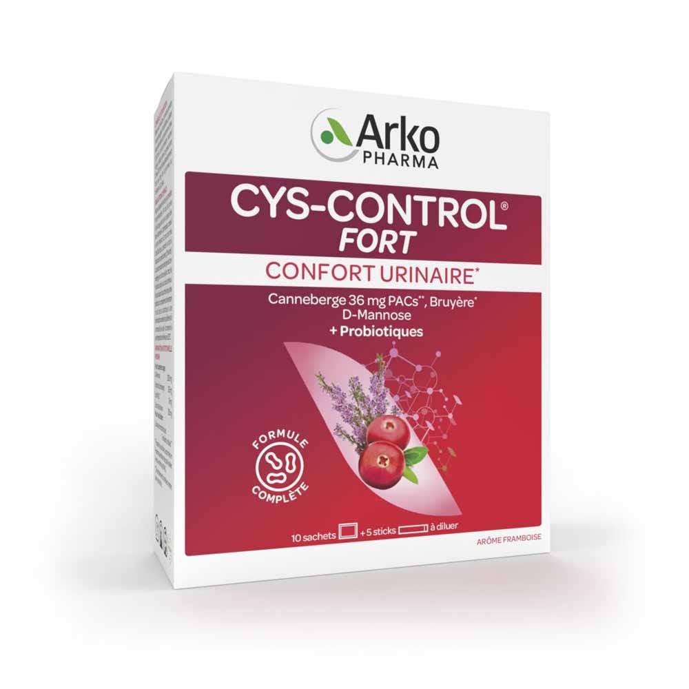 Arkopharma Cys-Control Confort Urinaire Fort 10 Sachets + 5 sticks
