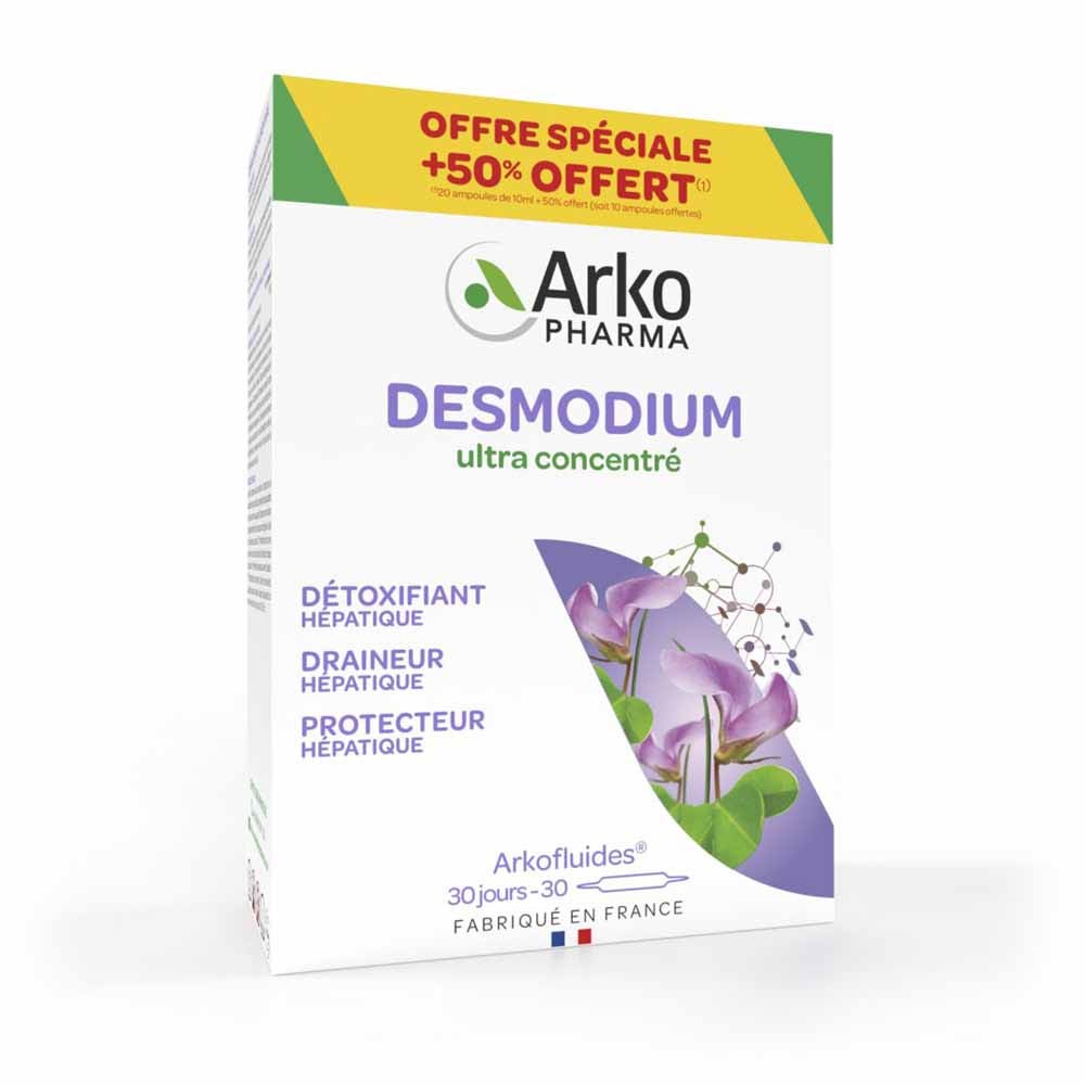 Arkopharma Arkofluides Détox Hépatique Desmodium 30 ampoules