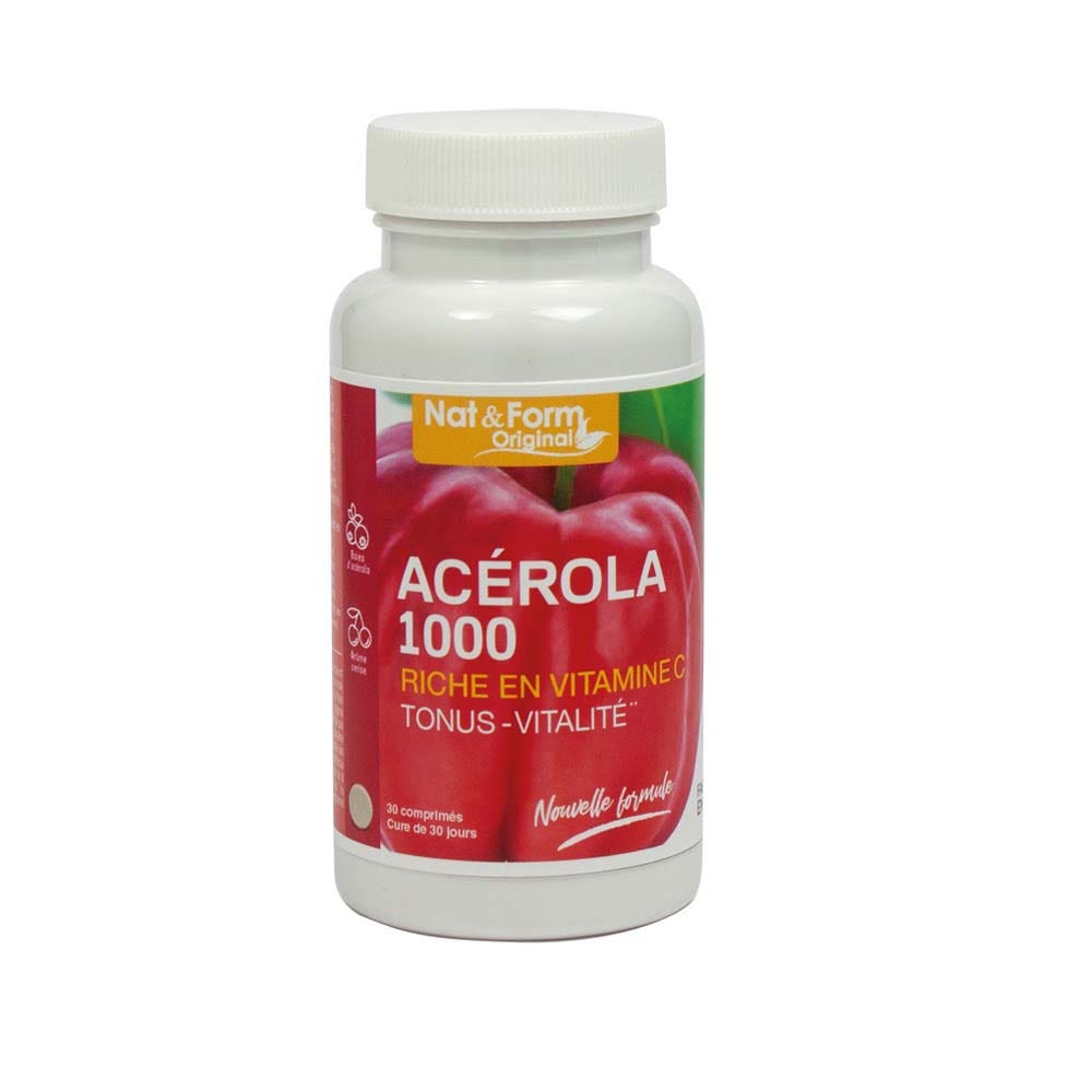 Nat&Form Acerola 1000 Bio 30 Comprimes
