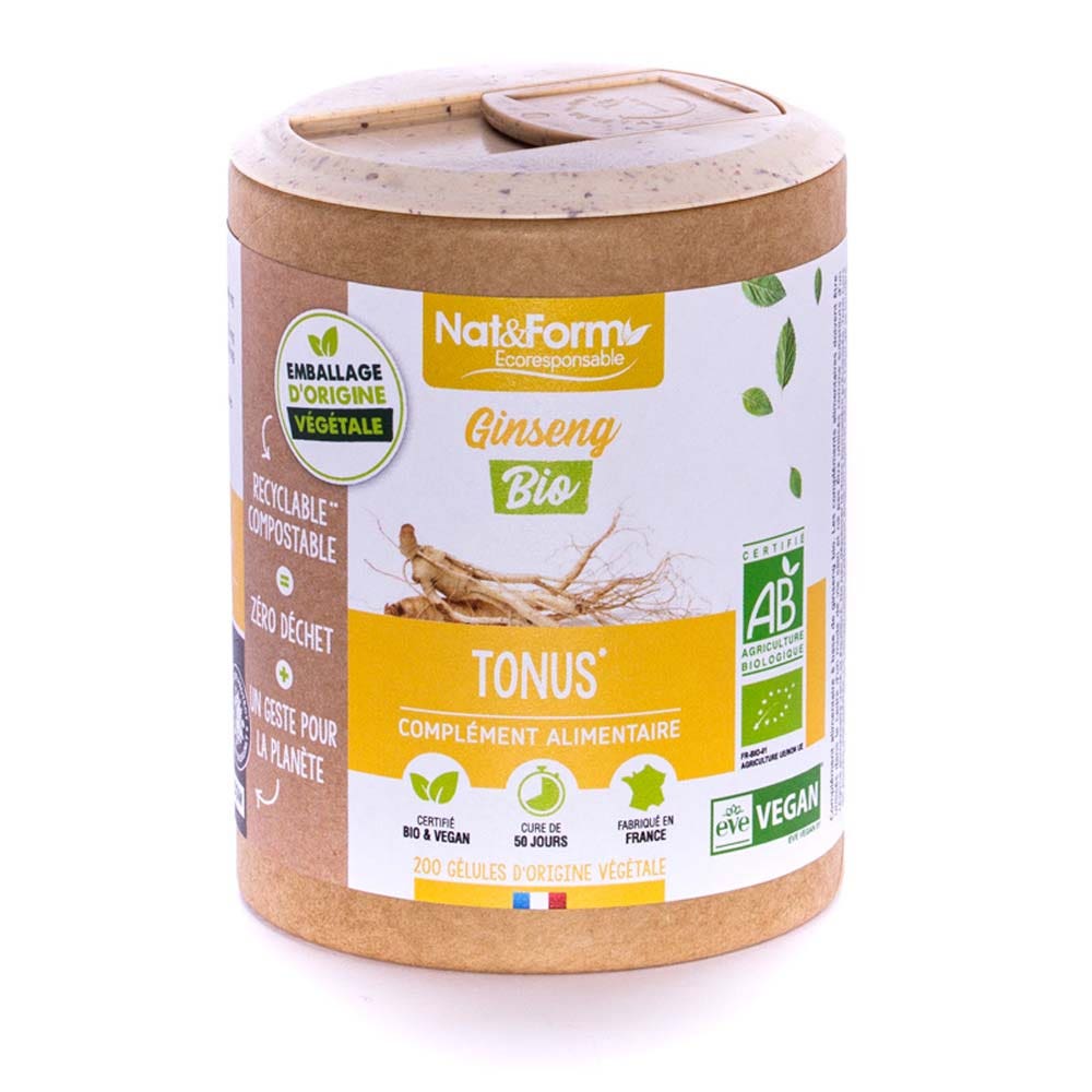 Nat&Form GINSENG BIO 200 Gélules