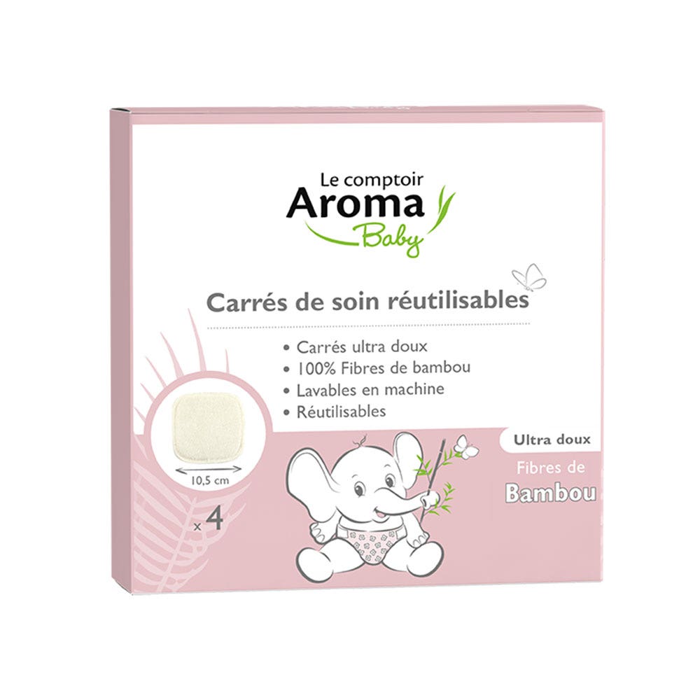 Le Comptoir Aroma Carrés de Soin Réutilisables Baby x4