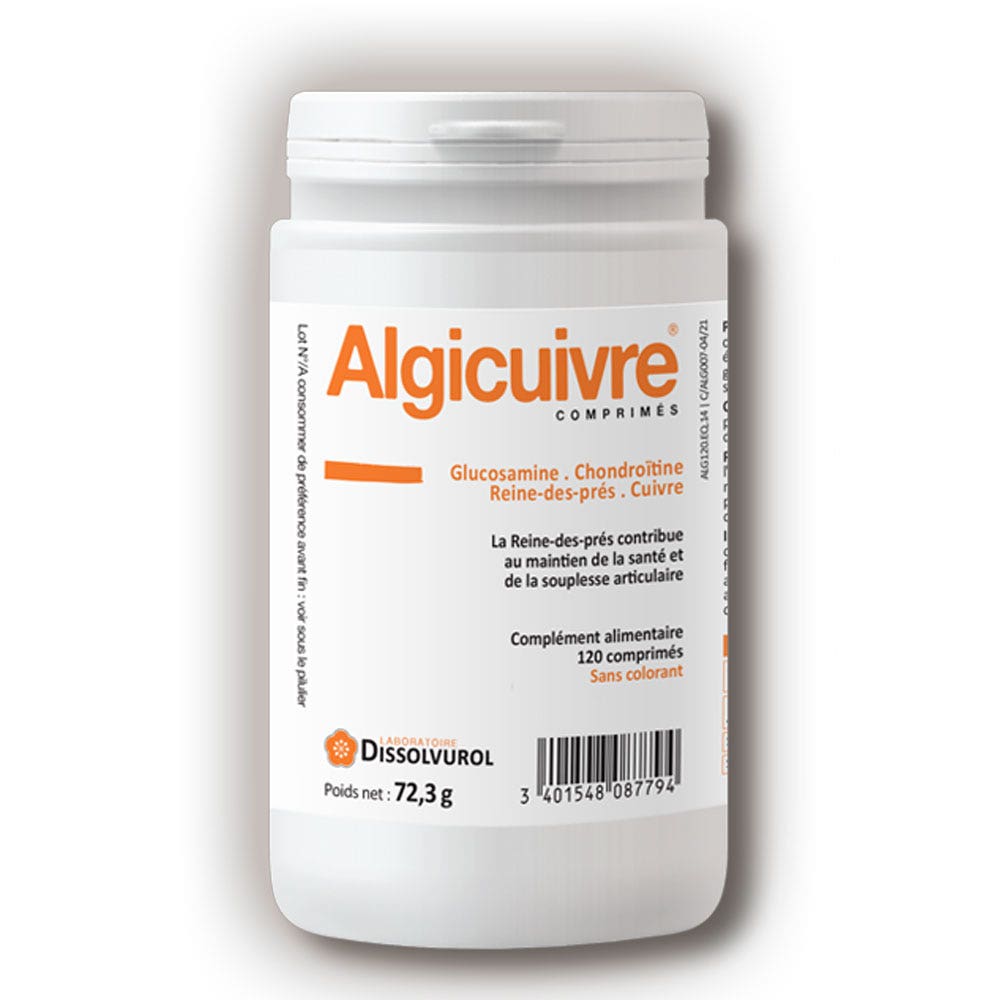 Dissolvurol Algicuivre Articulations 120 Comprimes