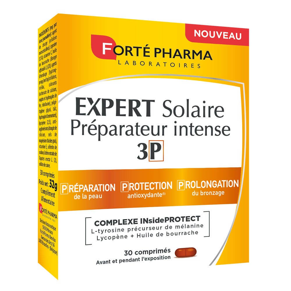 Forté Pharma Expert Solaire Solaire Préparateur Intense 3P 30 comprimés