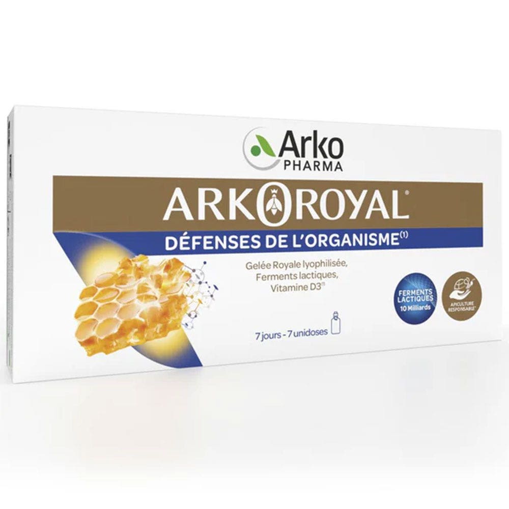 Arkopharma Arkoroyal Défenses de l'Organisme Gelée Royale 7 unidoses