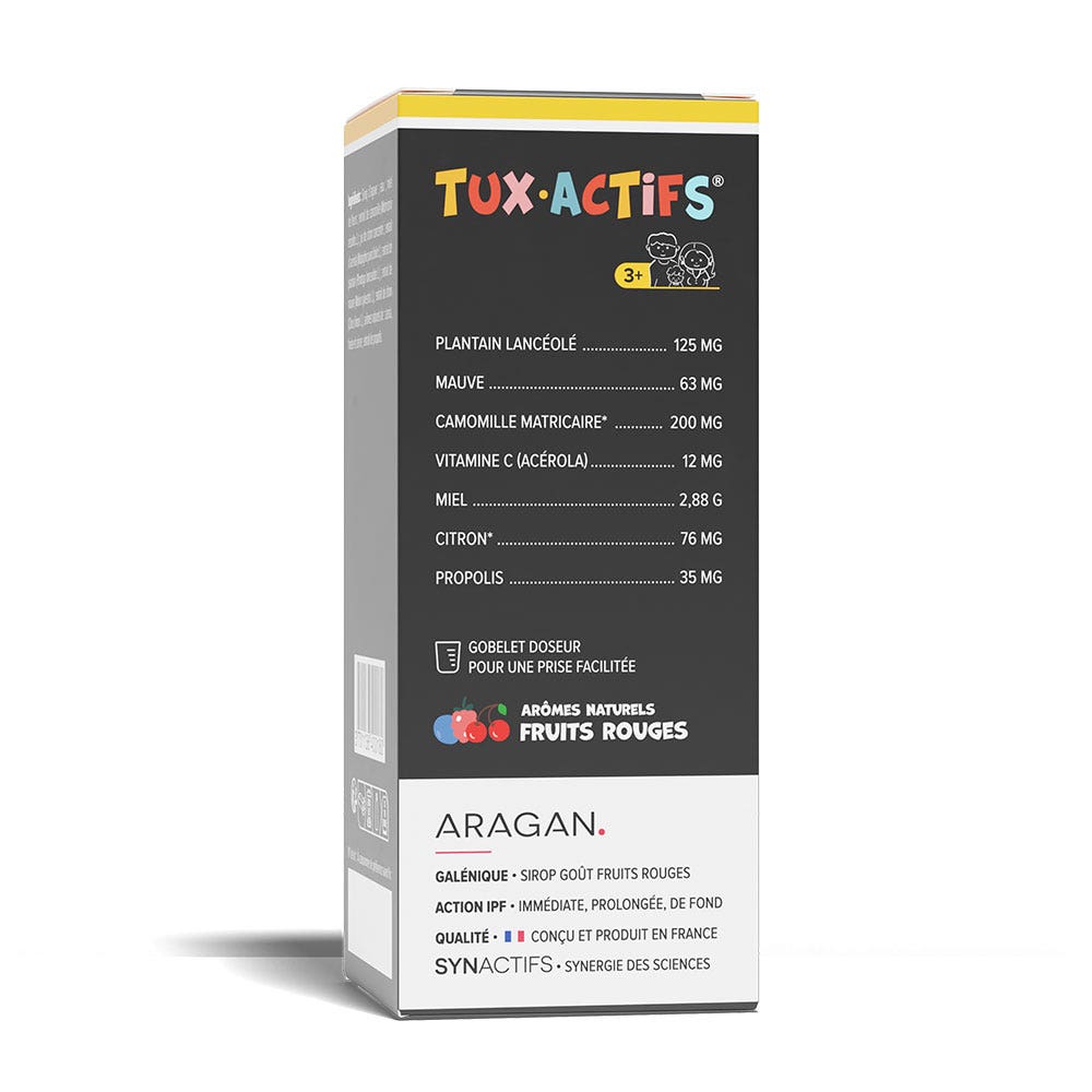 Aragan Synactifs TuxACTIFS® Sirop toux 3 ans et plus 125ml
