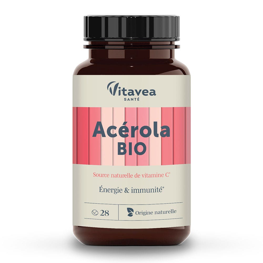 Vitavea Santé Les Essentiels Acérola Bio Energie et immunité 28 comprimés