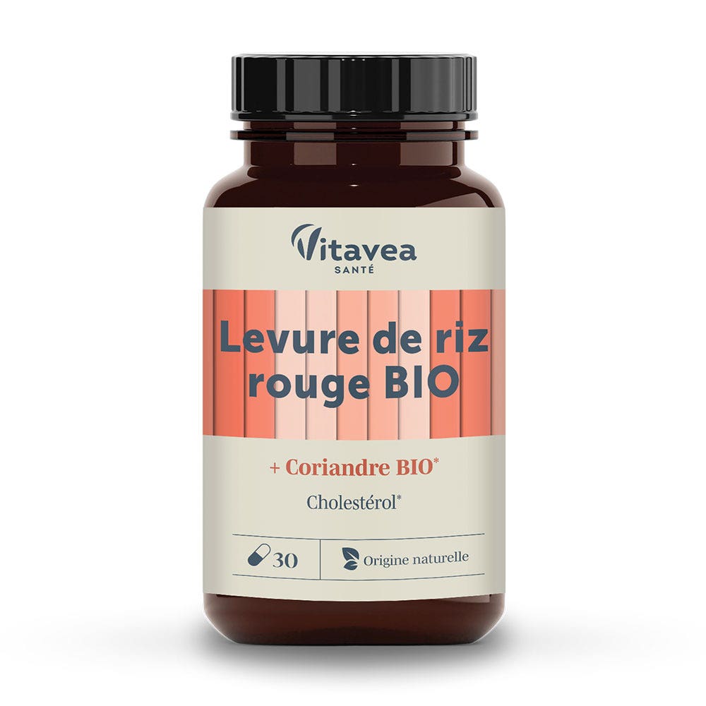 Vitavea Santé Les Essentiels Levure de Riz Rouge & Coriandre Bio Cholestérol 30 Gélules