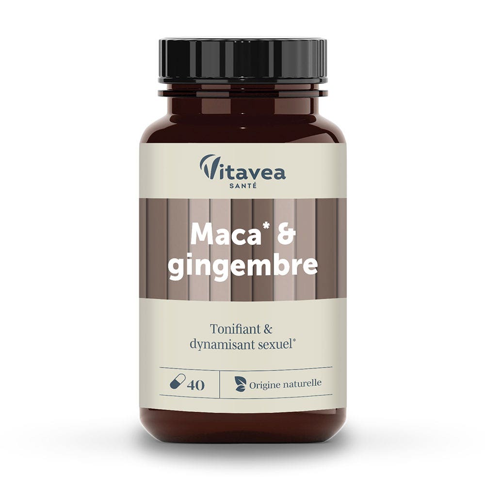 Vitavea Santé Les Essentiels Maca Gingembre Tonifiant & Dynamisant sexuel x40 gélules