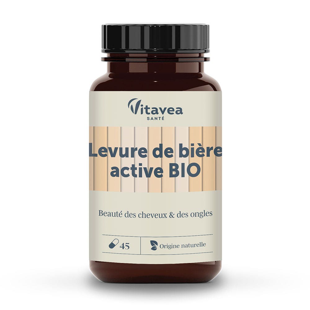 Vitavea Santé Les Essentiels Levure de Bière Bio Beauté des Cheveux & Ongles 45 gélules