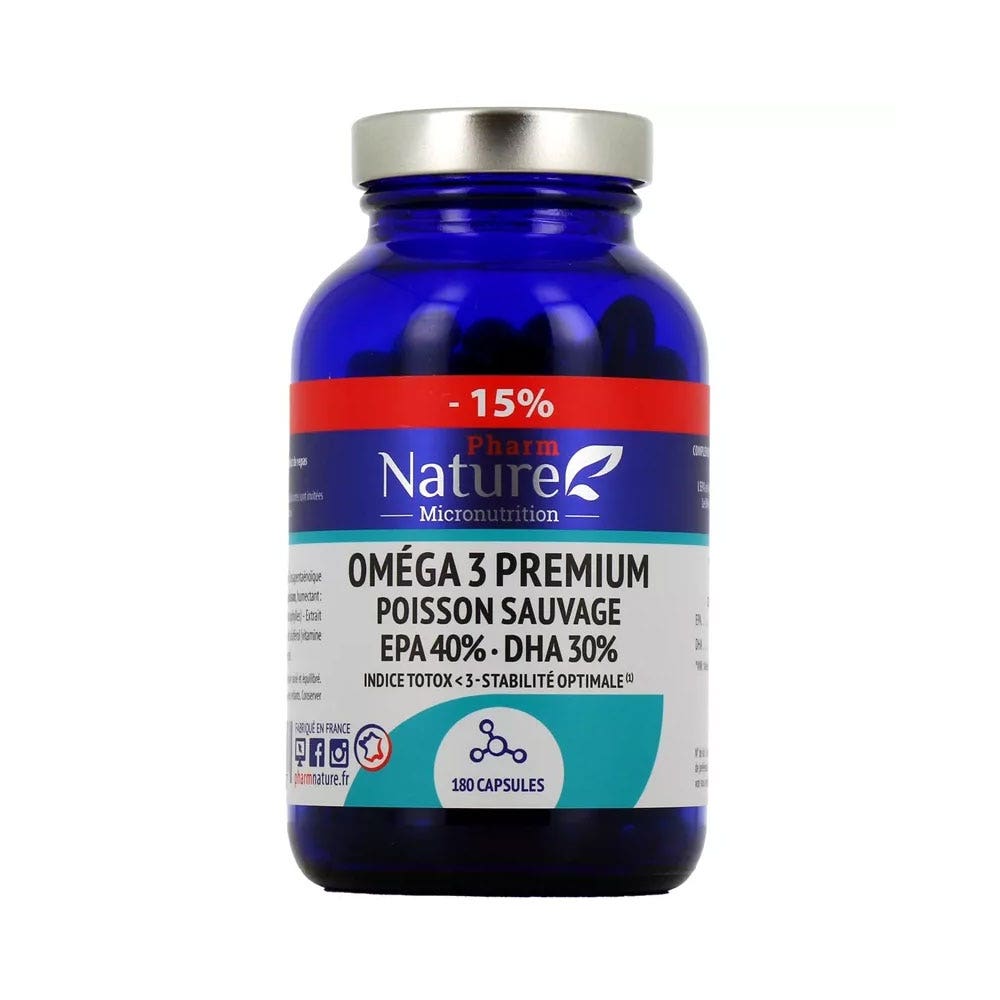 Kersiens Oméga 3 Premium Poisson Sauvage 180 Capsules