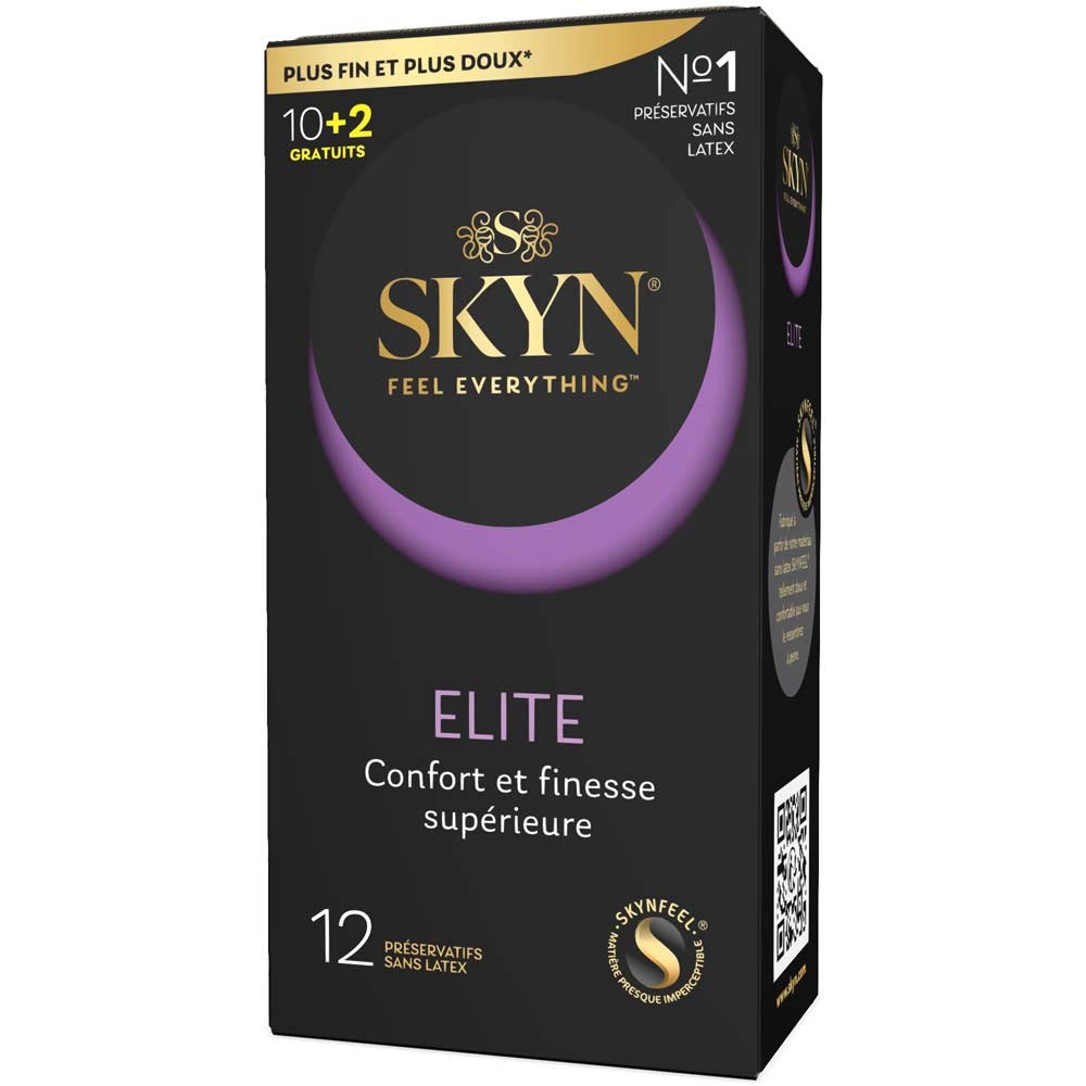Skyn Elite Préservatifs Sans Latex Ultra Fins Et Ultra Doux 10+2 offerts