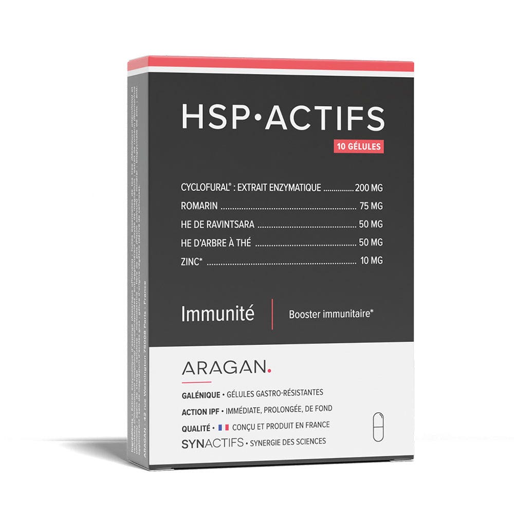 Aragan Synactifs HSP Actifs Immnuité Booster Immunitaire 10 gélules