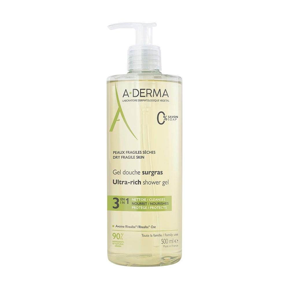 A-Derma Avoine Rhealba Gel Douche Surgras 500ml