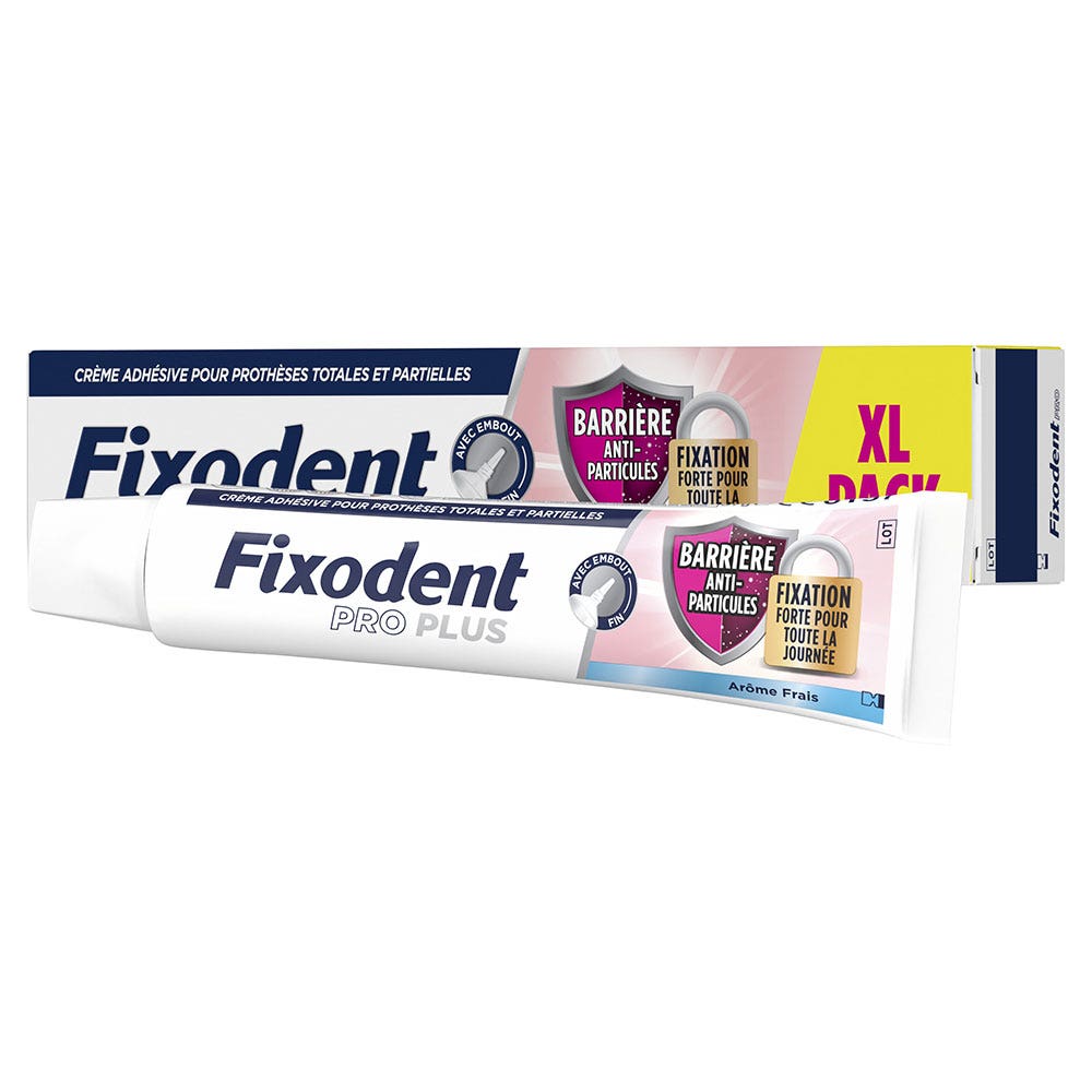 Fixodent Pro plus Crème Adhésive pour prothèses Totales & Partielles 57g