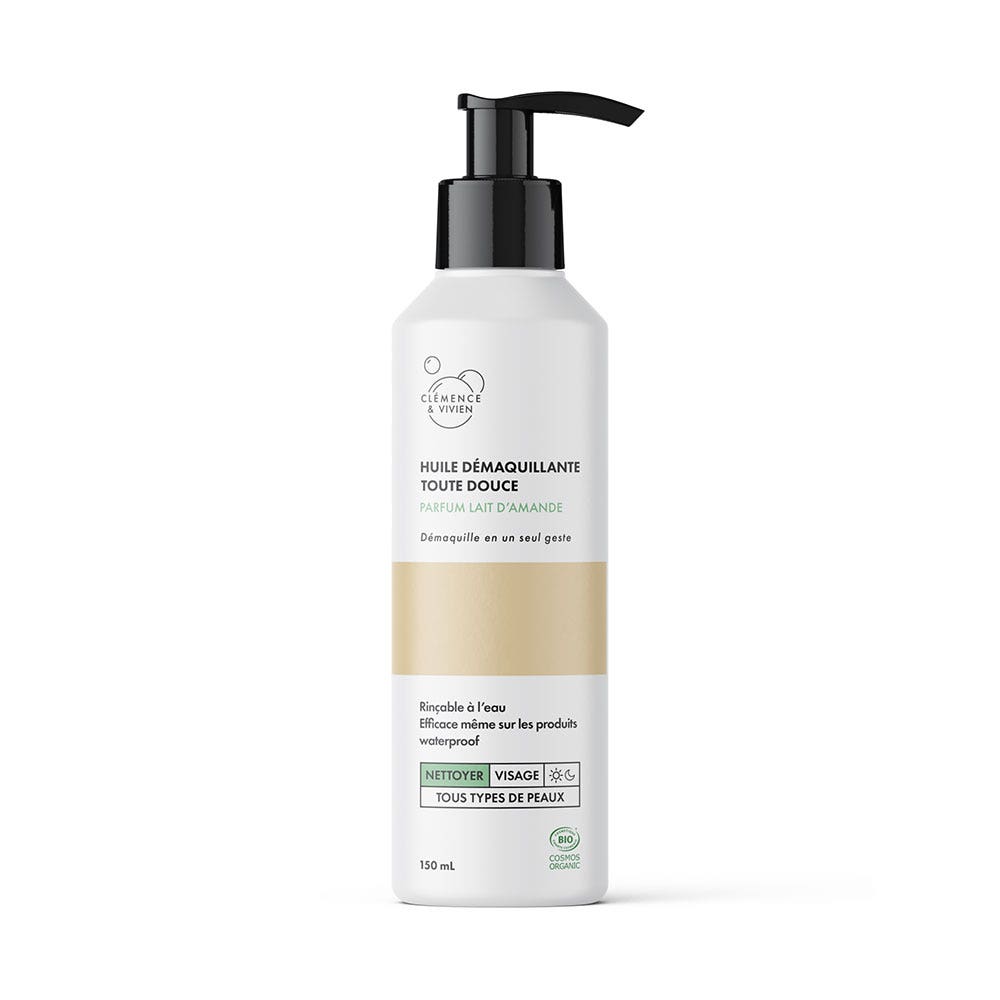 Clemence&Vivien Huile Démaquillante Toute Douce Parfum Lait D'Amande 150ml