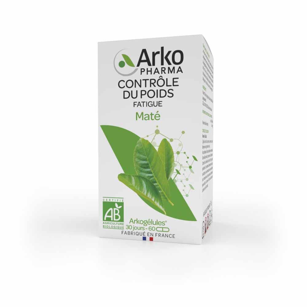Arkopharma Arkogélules Contrôle du Poids Fatigue Maté 60 Gélules