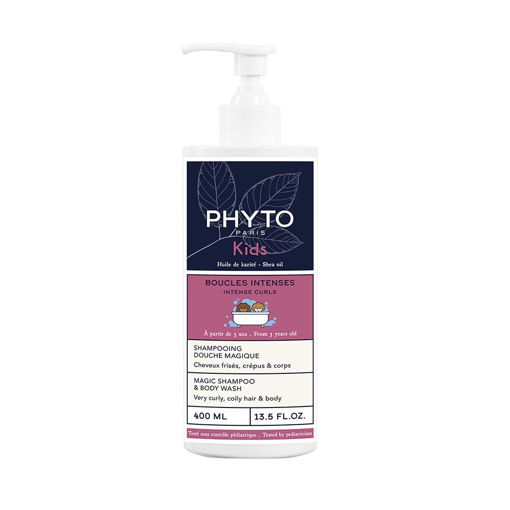 Phyto Paris Boucles Intenses Shampoing Douche Magique KIDS Cheveux Frisés Crépus & Corps 400ml