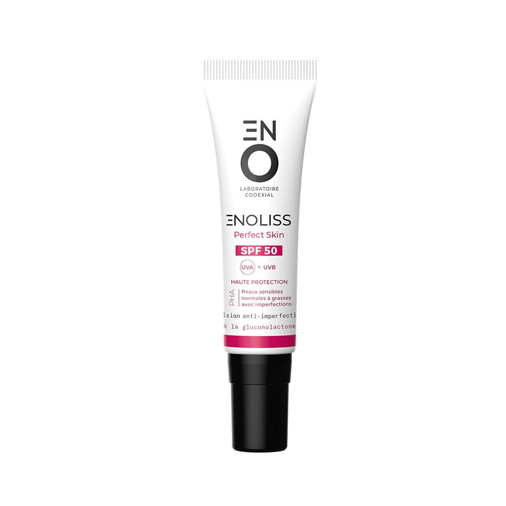 ENO Laboratoire Codexial Enoliss Perfect Skin SPF50 Peaux sensibles Normales à Grasses avec imperfections 30ml