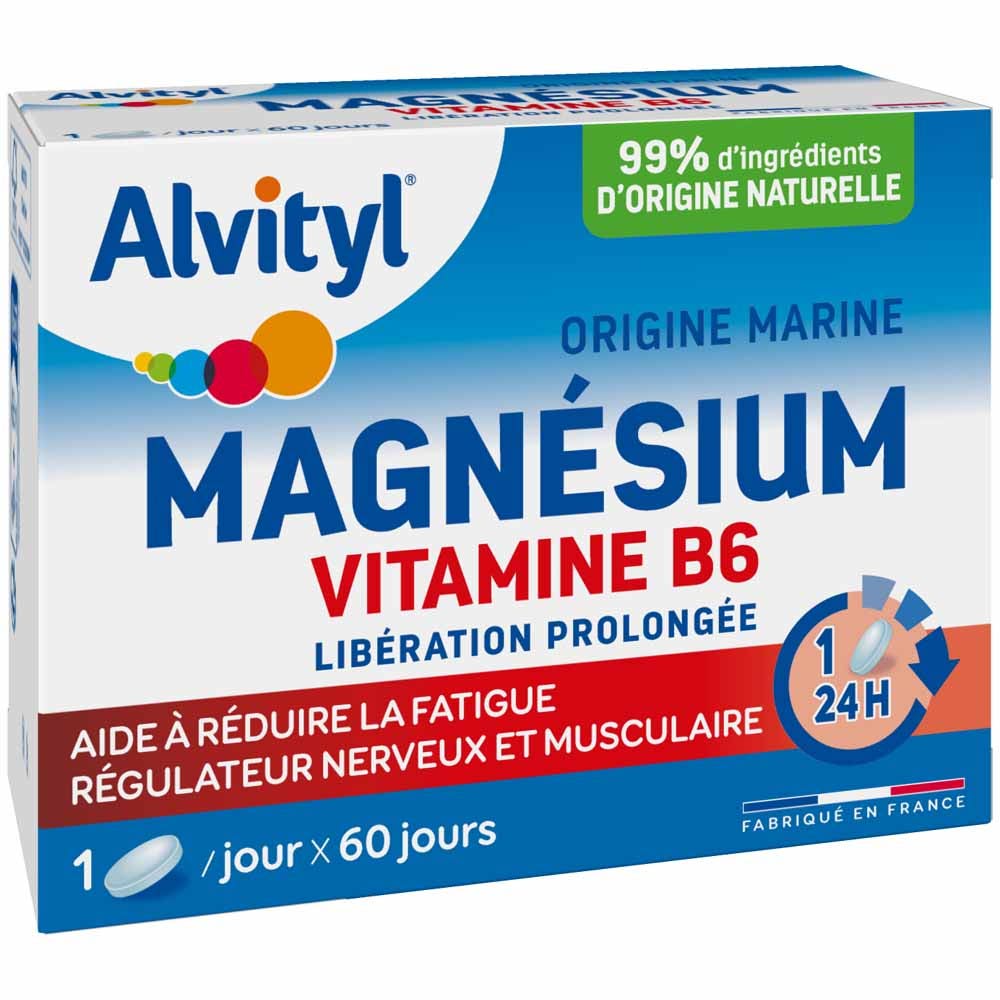 Alvityl Magnesium Vitamine B6 60 Comprimés