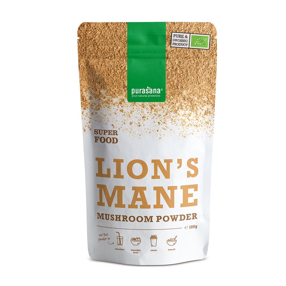 Purasana Super Food Lion's Mane Poudre De Champignon 100g