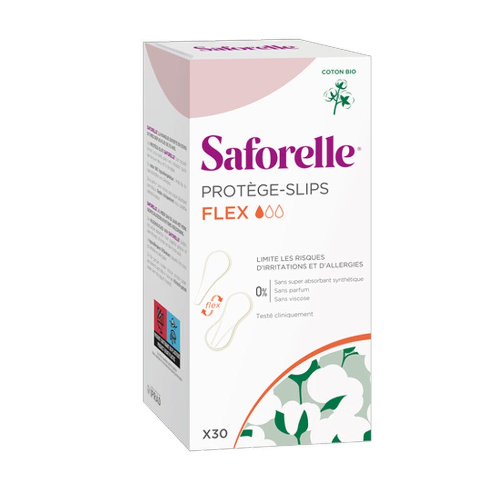 Saforelle Protège-slips Flex Coton Bio x30