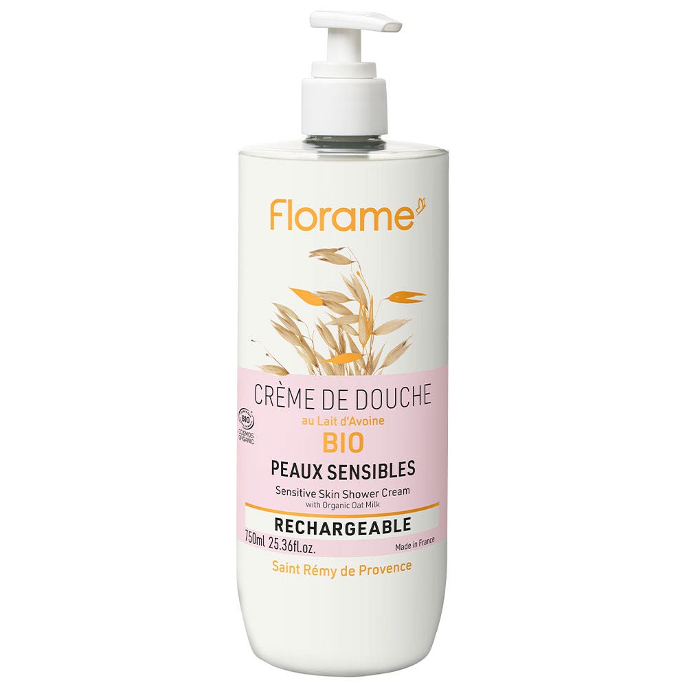 Florame Crème De Douche Lait d'Avoine Bio Peaux Sensibles 750ml