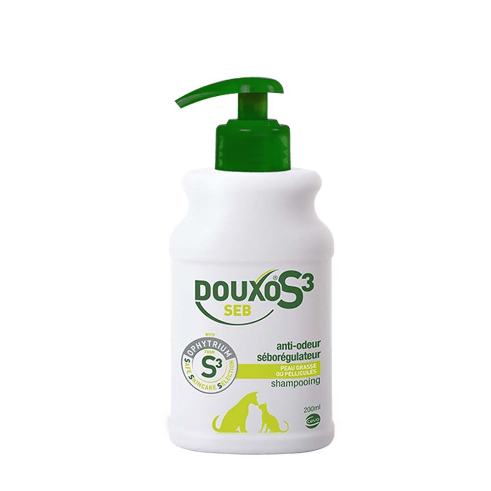 Douxo S3 Seb Shampooing Anti-Odeur Et Séborégulateur Peaux grasses ou pellicules 200ml