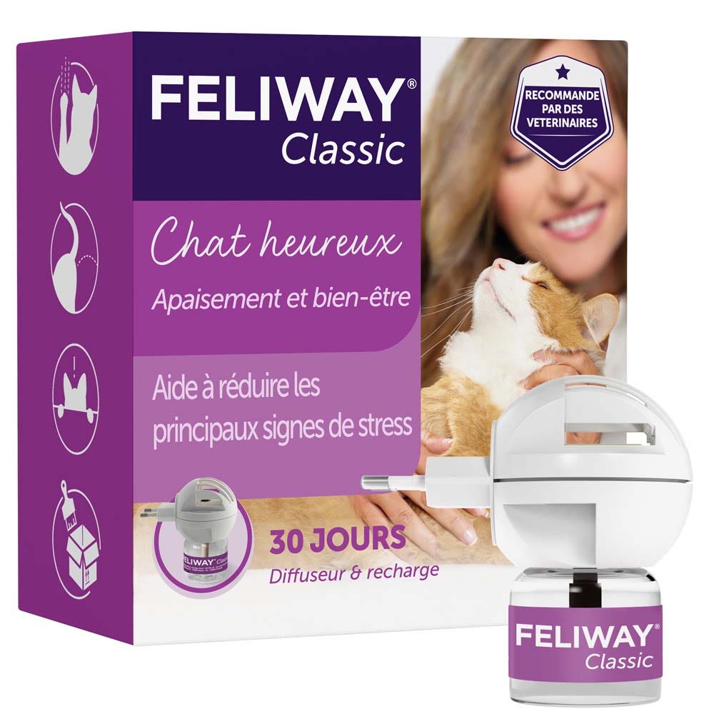 Feliway Classic Diffuseur Anti-stress Chat + Recharge De 48ml