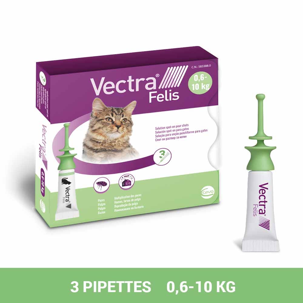 Vectra Felis Solution spot-on pour chats 3 pipettes