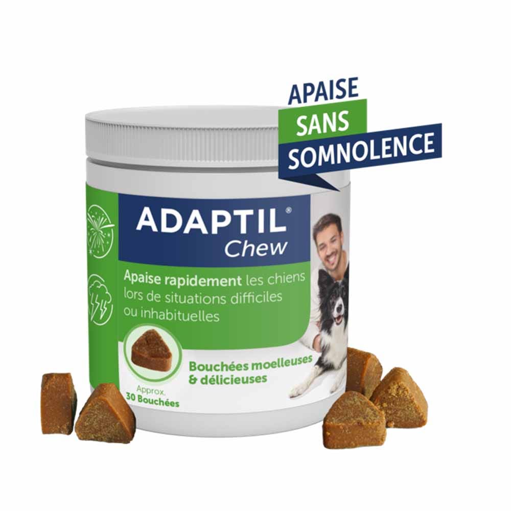Adaptil Bouchées Apaisantes Anti-Stress pour Chiens 30 chew
