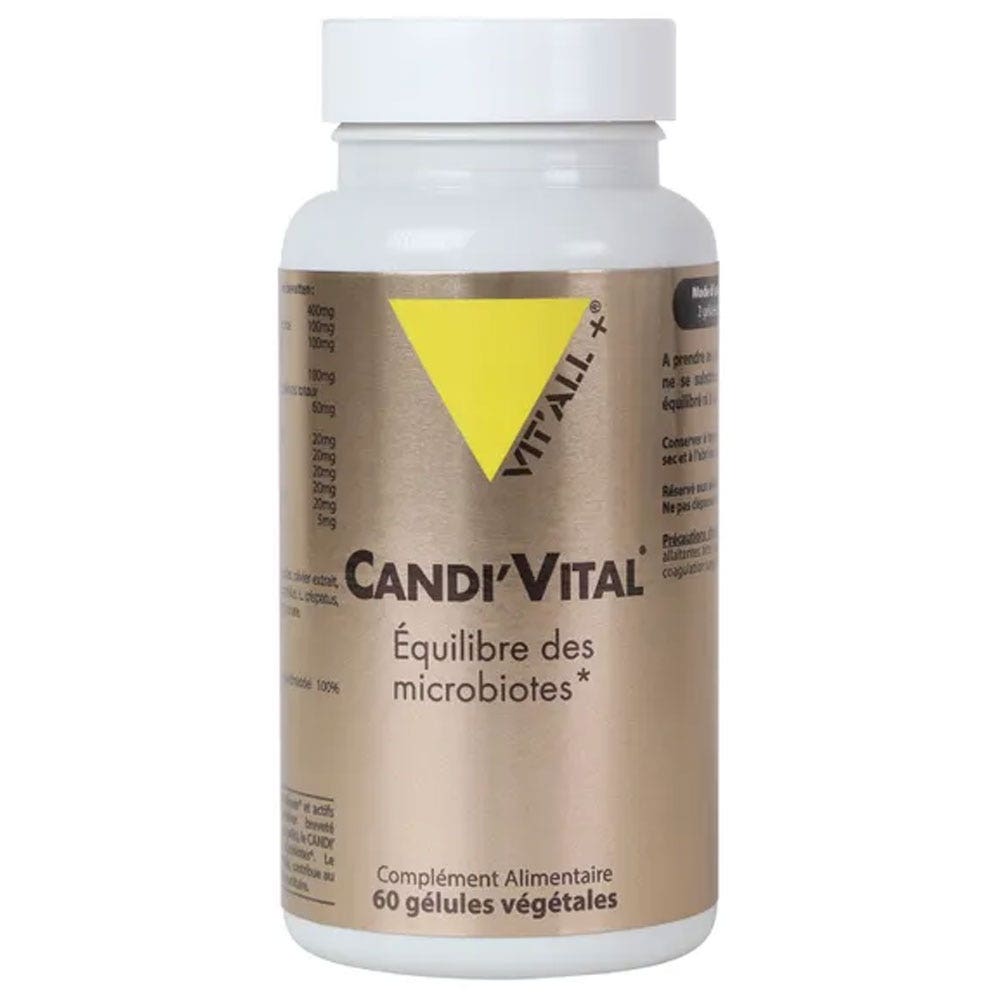 Vit'All+ Candi'Vital Equilibre des microbiotes 60 Gélules