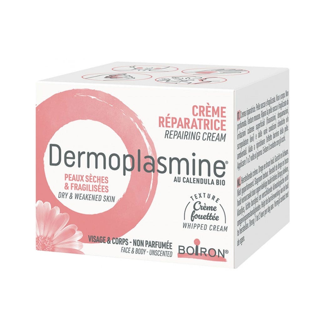 Boiron Dermoplasmine Crème fouettée réparatrice Peaux sèches et fragilisées 20g