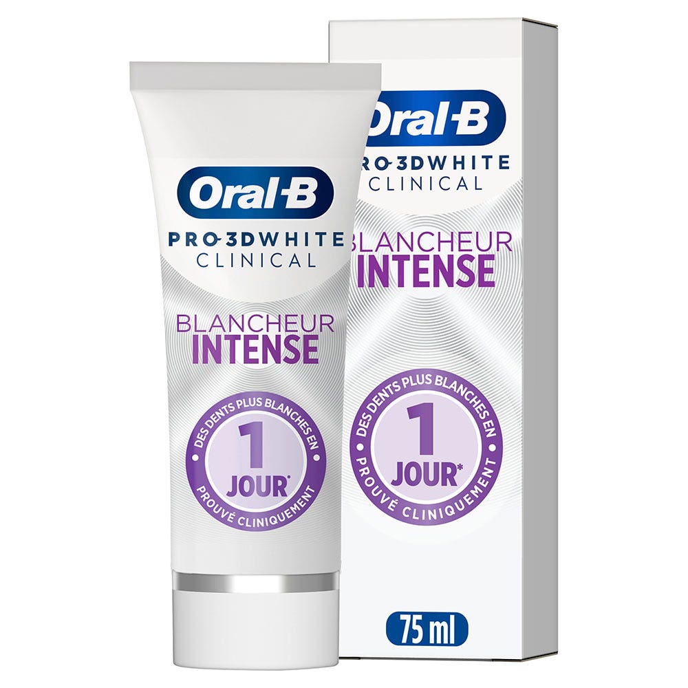 Oral-B Pro 3D White Clinical Dentifrice Blancheur intense 75ml