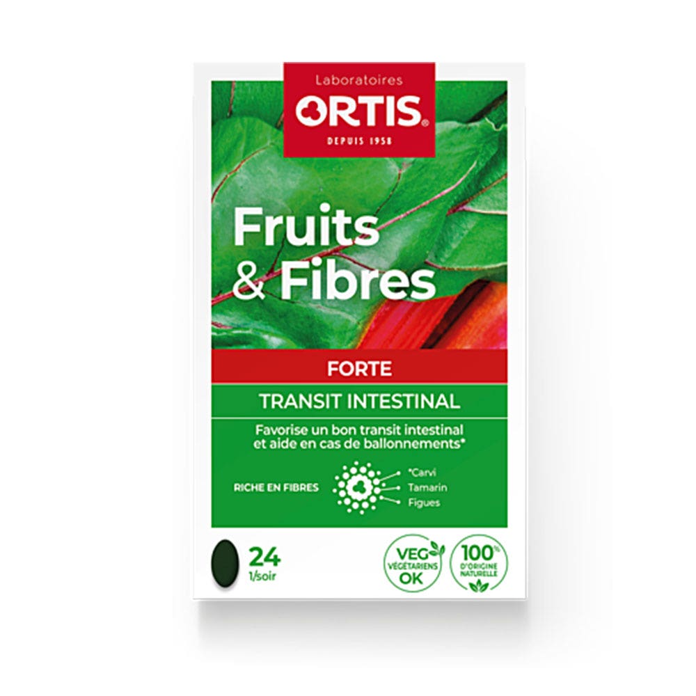 Ortis Fruits & Fibres Forte Transit Intestinal 24 comprimés