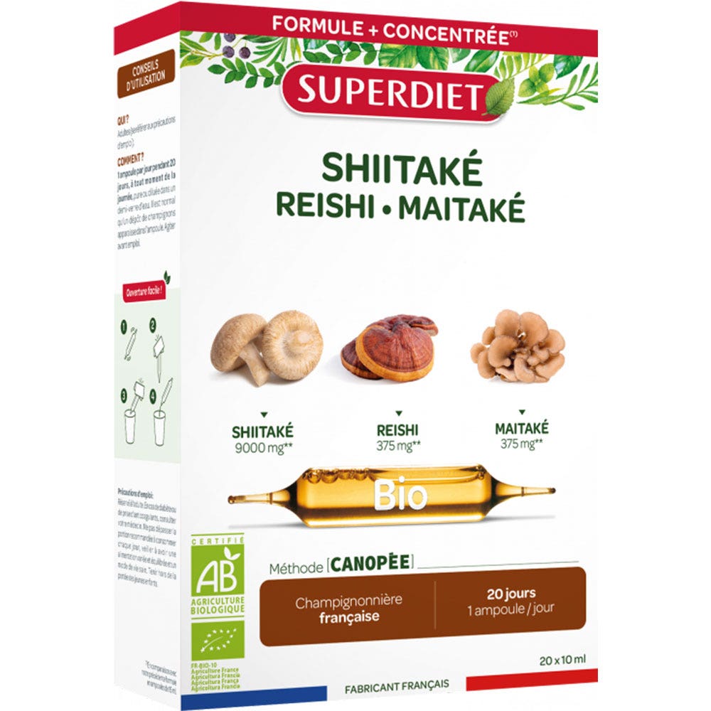 Superdiet Shiitake Bio 20 Ampoules