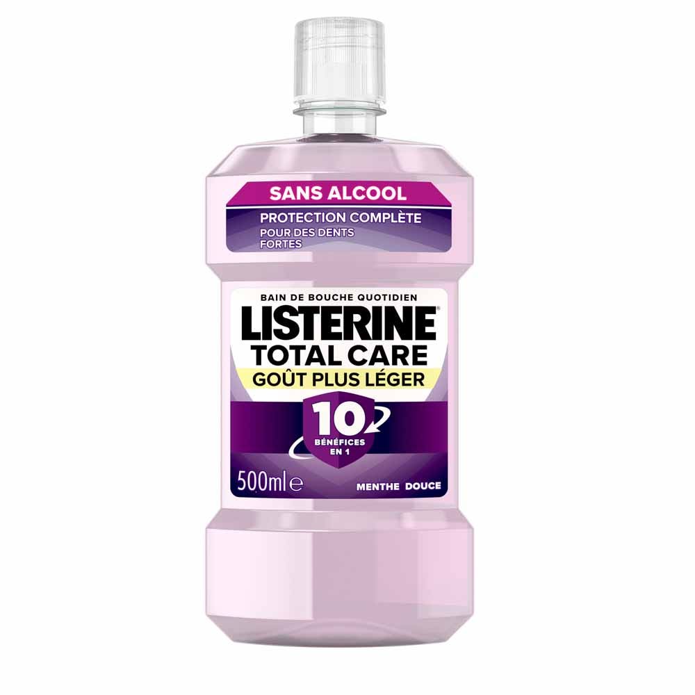 Listerine Bain De Bouche Total Care Menthe Douce Goût Plus Léger 500ml