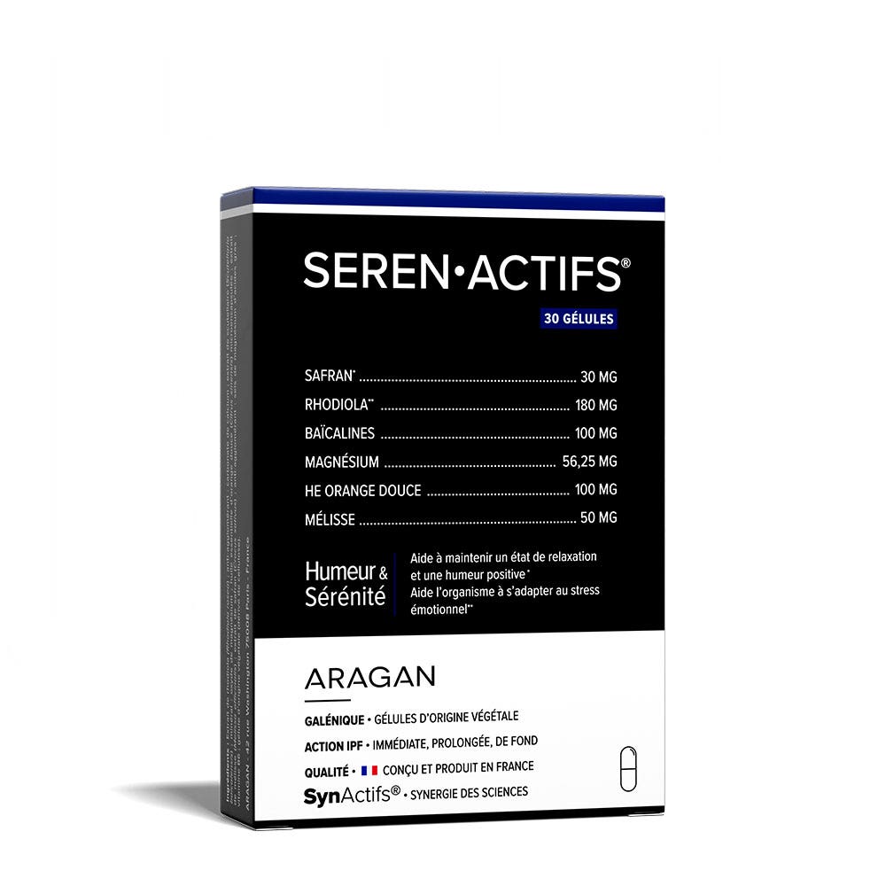 Aragan Synactifs SerenActifs Humeur & sérénité 30 gélules