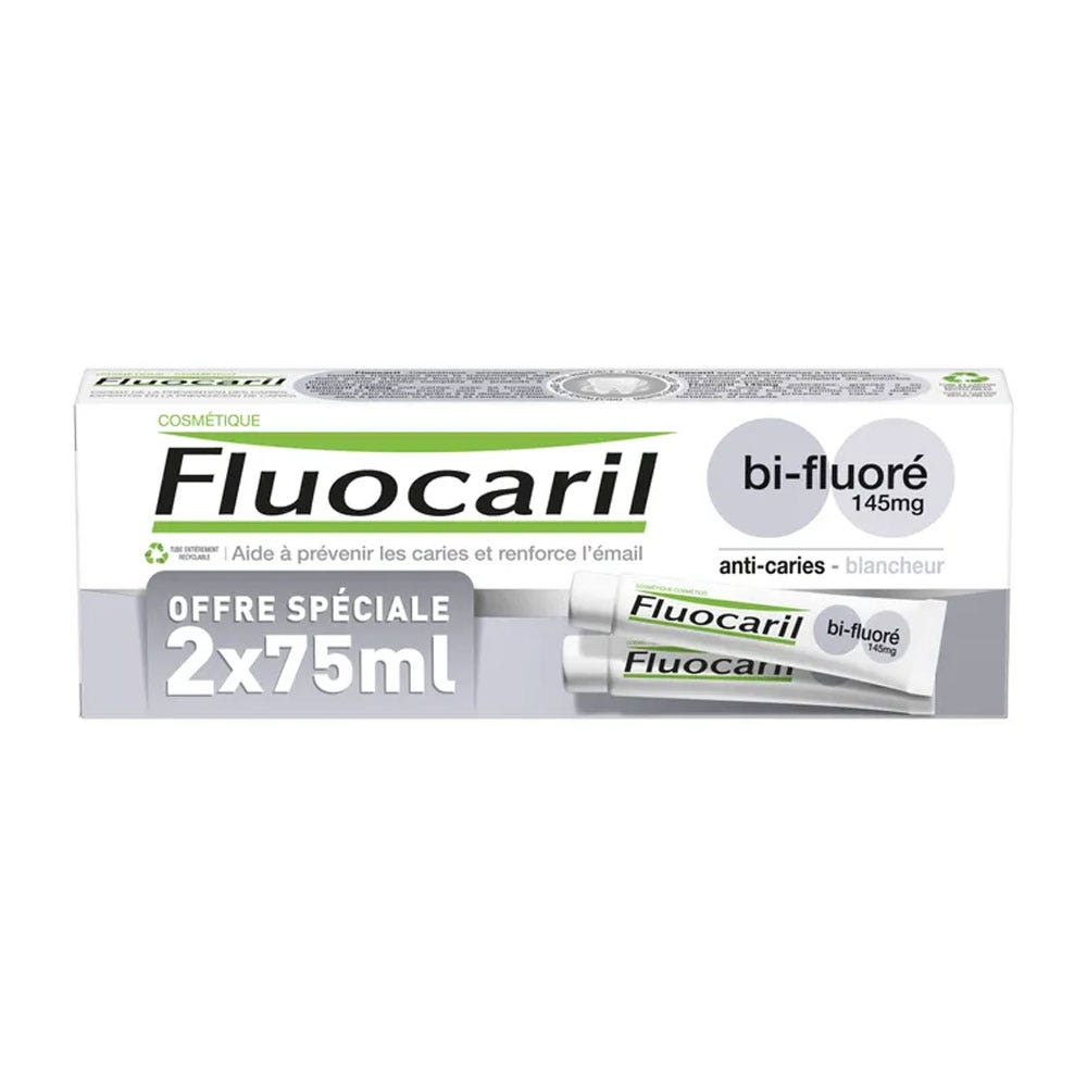 Fluocaril Dentifrice Blancheur Bi-fluoré 2x75ml
