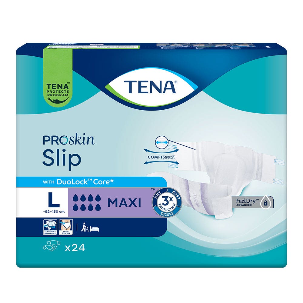 Tena Proskin Slip Maxi Absorbants pour fuites urinaires Taille L x24