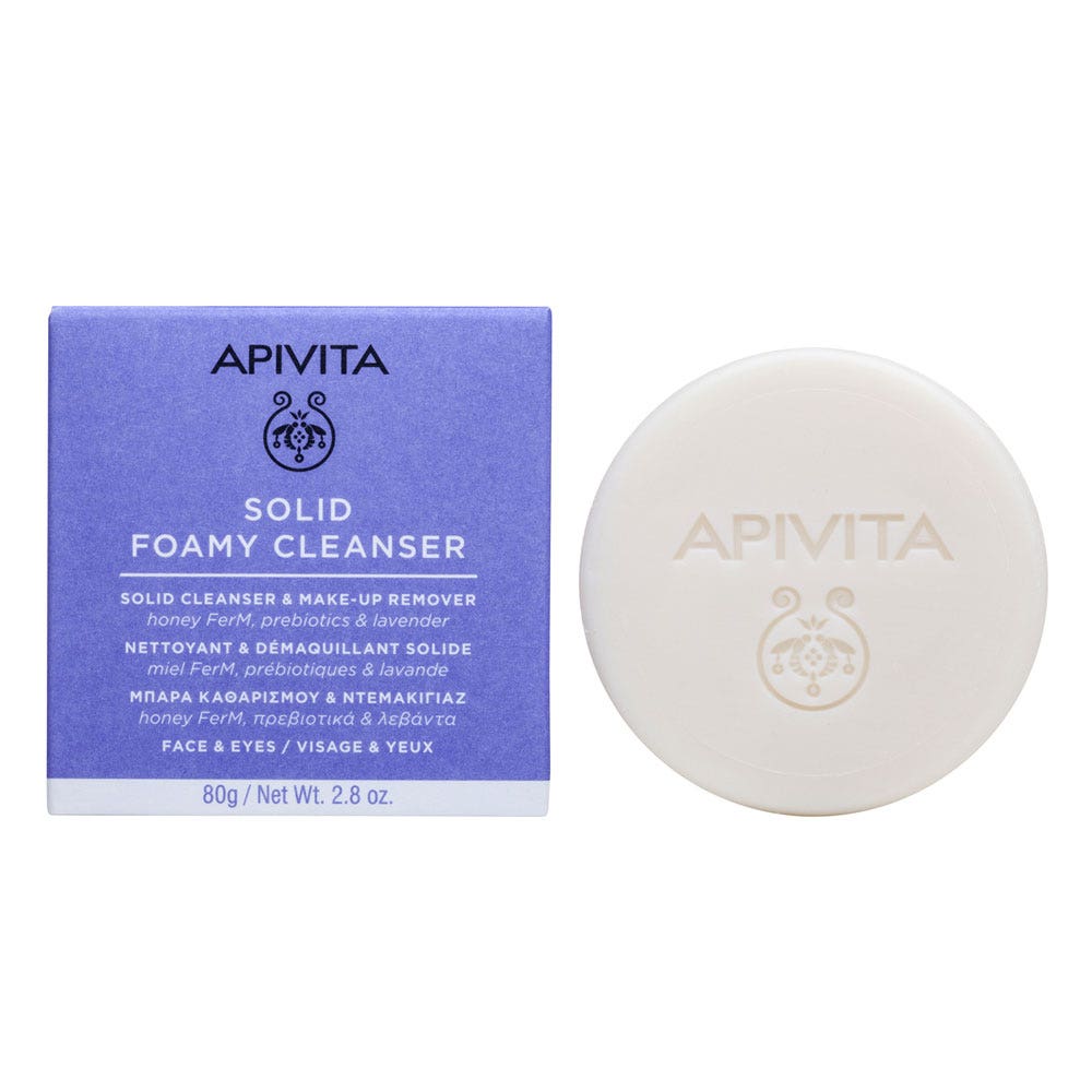 Apivita Solid Foamy Cleanser Nettoyant & Démaquillant Solide 80g