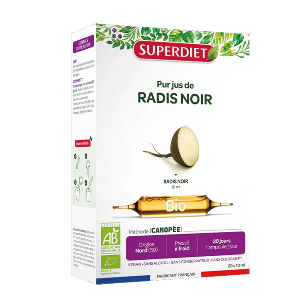 Superdiet Radis Noir Bien-etre Du Foie 20 Ampoules 10ml