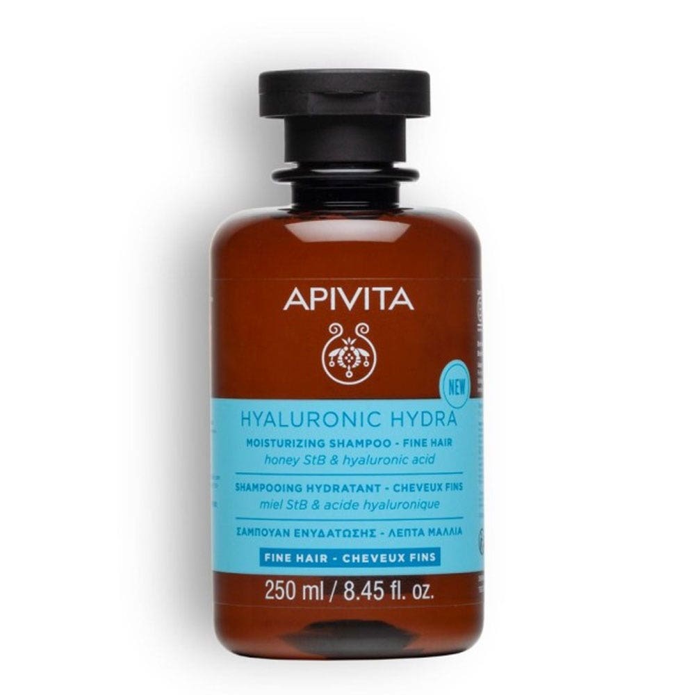 Apivita Hyaluronic Hydra Shampoing Hydratant Cheveux Fins 250ml