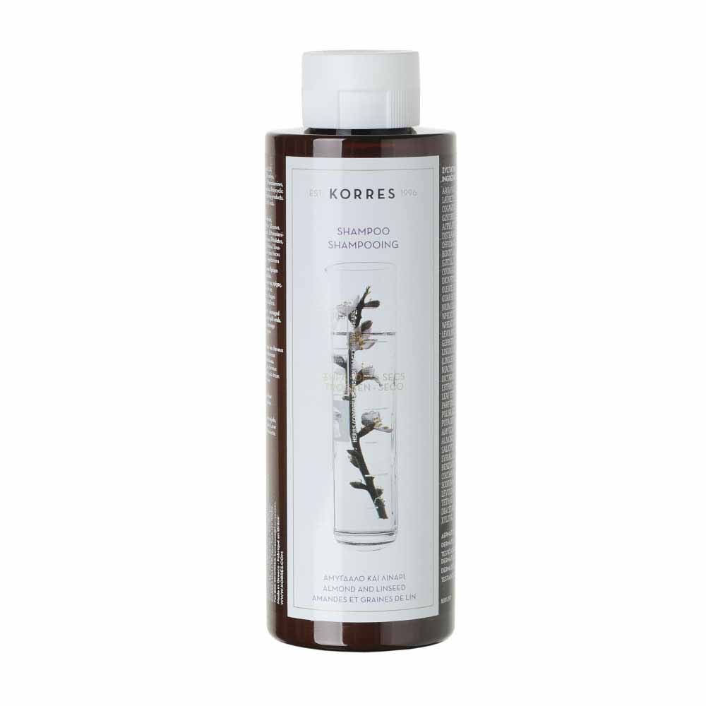 Korres Shampooing Cheveux Secs Et Abimes Amandes Et Graines De Lin 250ml