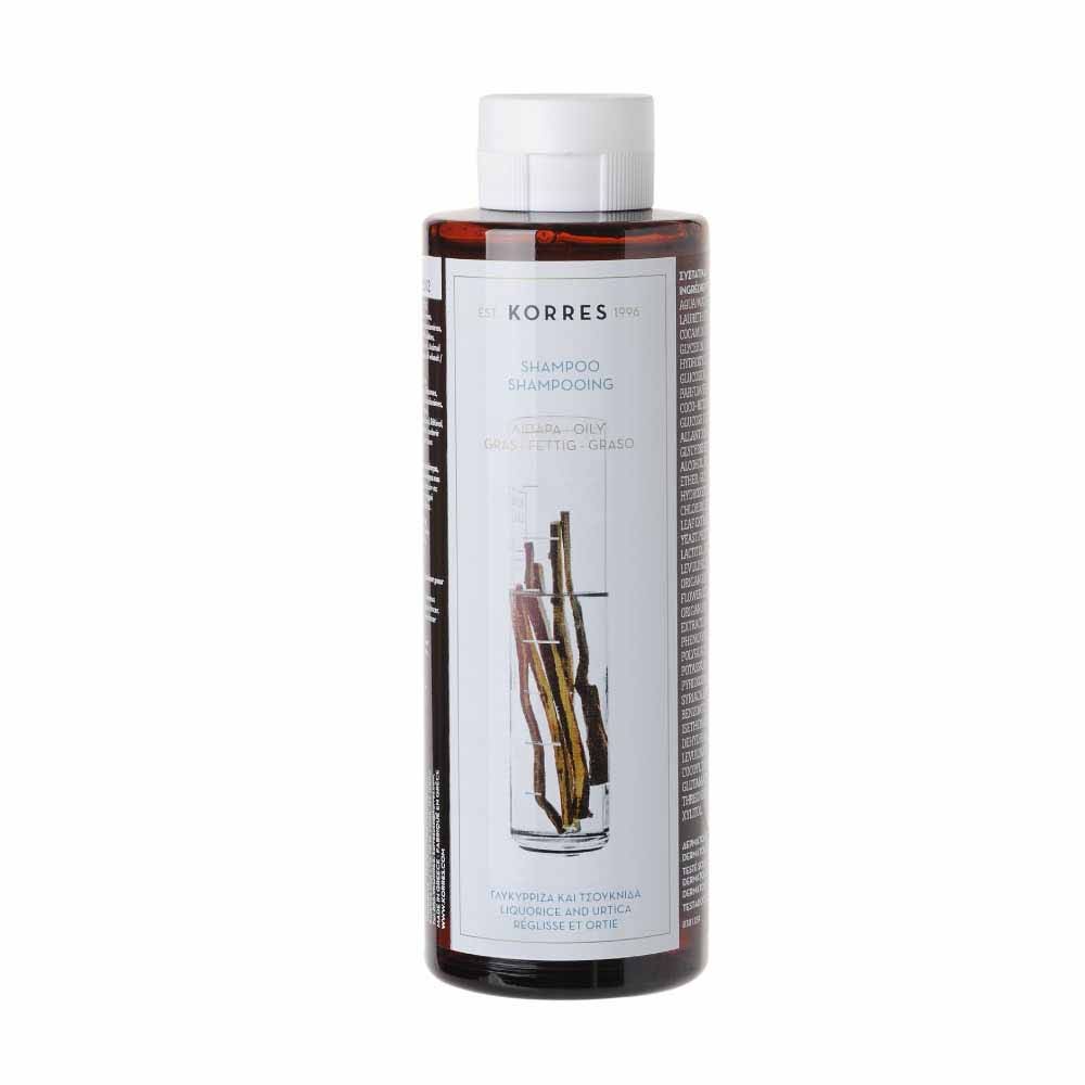 Korres Shampooing Cheveux Gras Reglisse Et Ortie 250ml