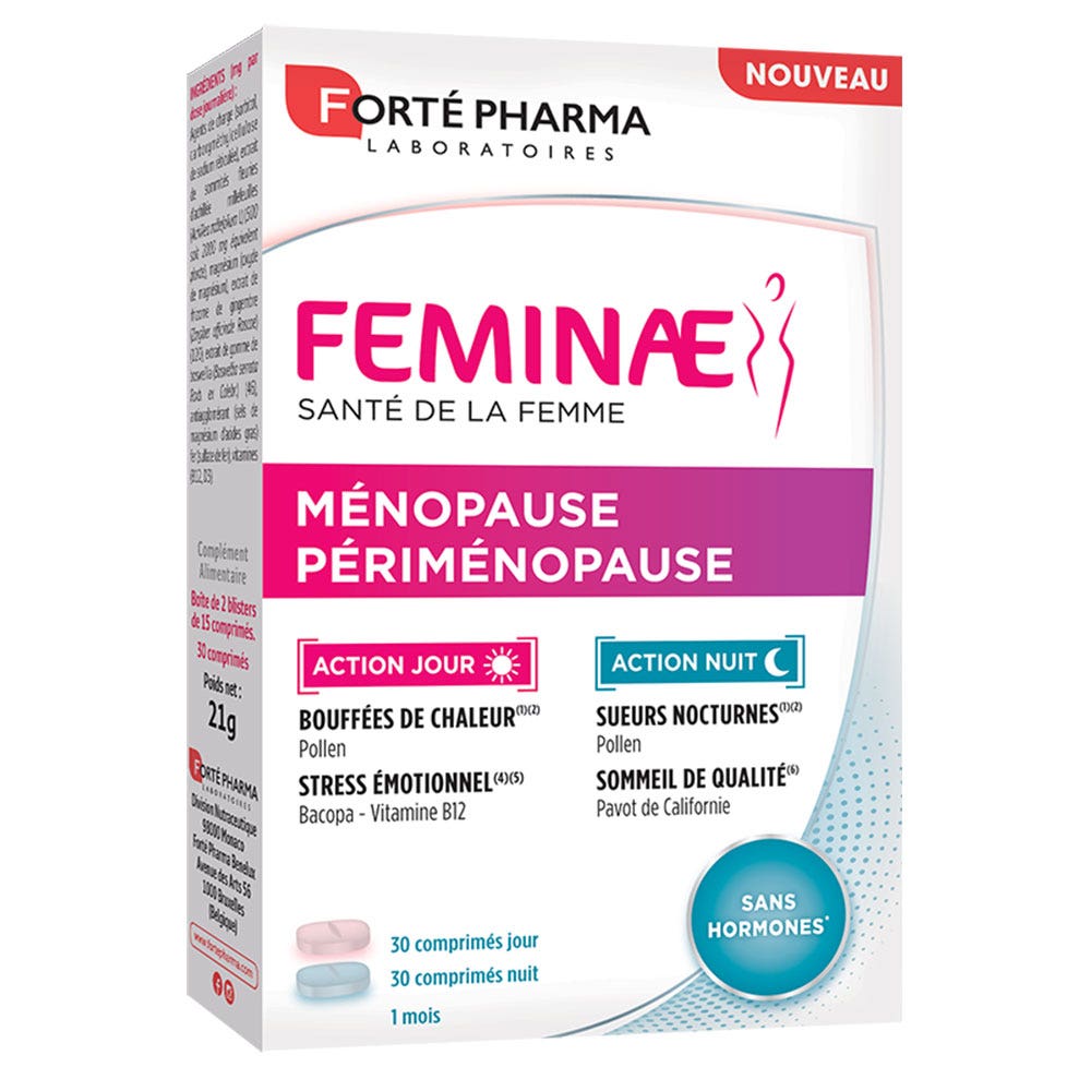Forté Pharma Feminae Ménopause Périménopause Sans hormones 60 comprimés