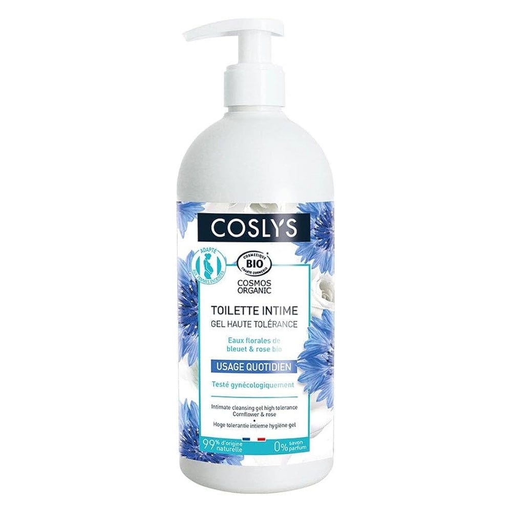 Coslys Toilette Intime Eaux Florales de Bleuet et Rose Bio 450ml