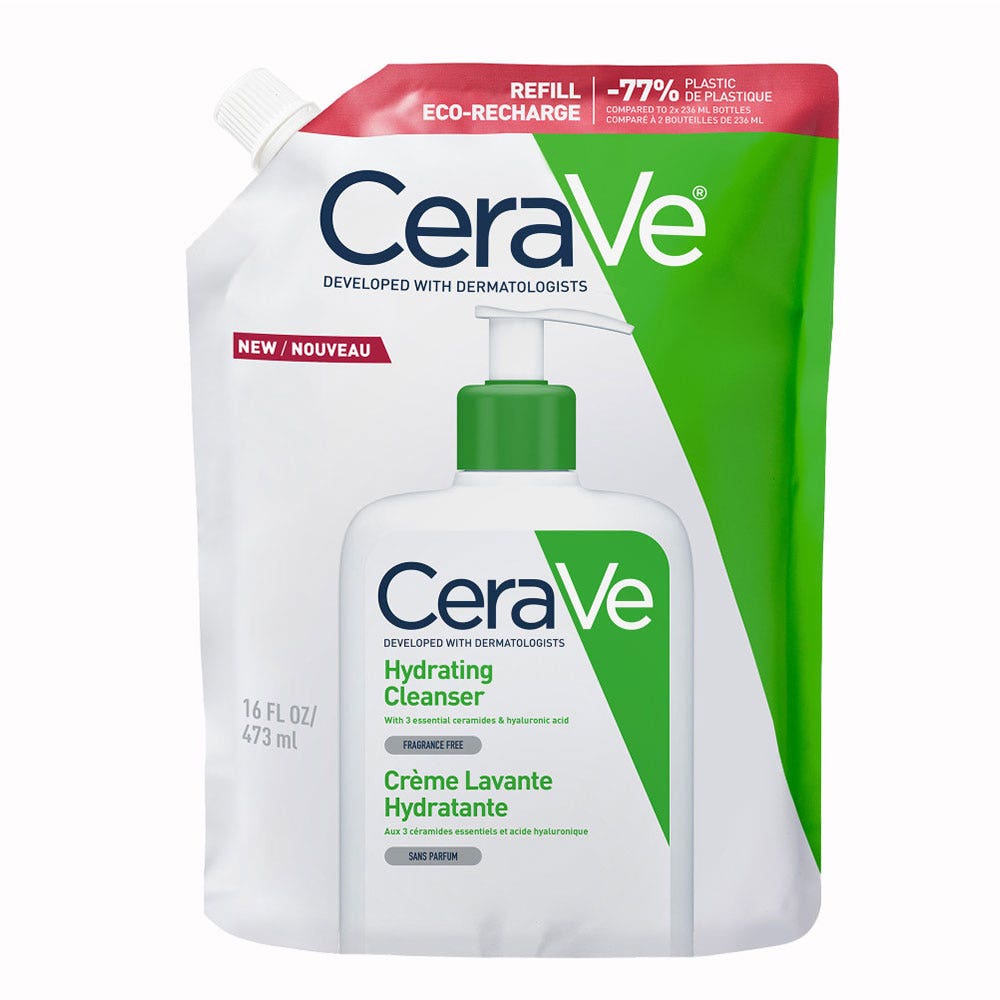 Cerave Cleanser Corps Eco Recharge Crème Lavante Hydratante Visage Et Corps Peaux Normales A Sèches 473ml