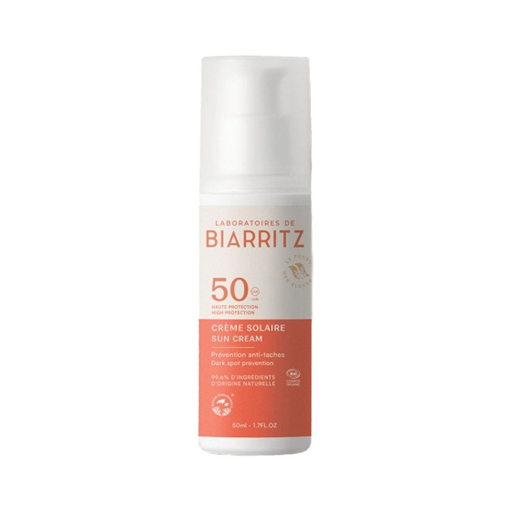 Laboratoires De Biarritz Solaires Crème Visage SPF50 Bio Haute protection 50ml