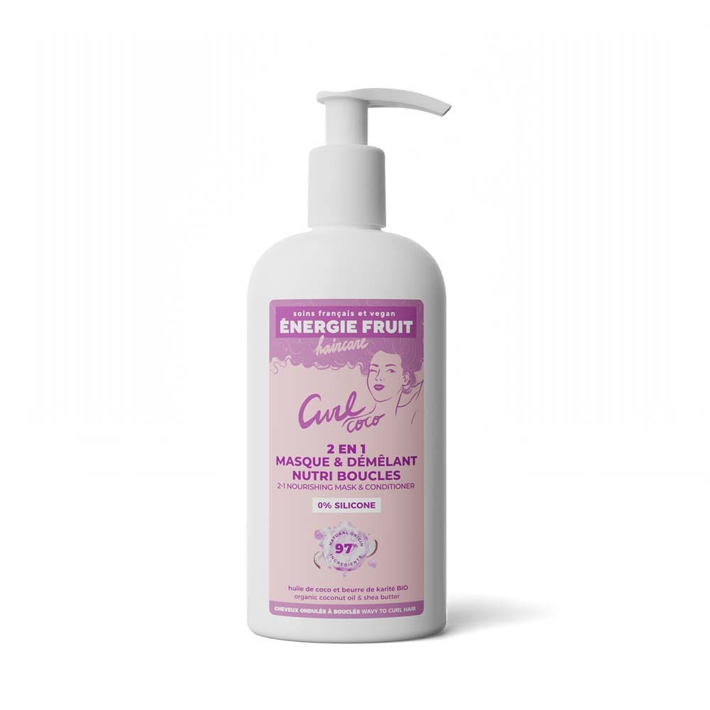 Energie Fruit Masque 2 En 1 Coco & Beurre De Karite Bio Cheveux Boucles 300ml